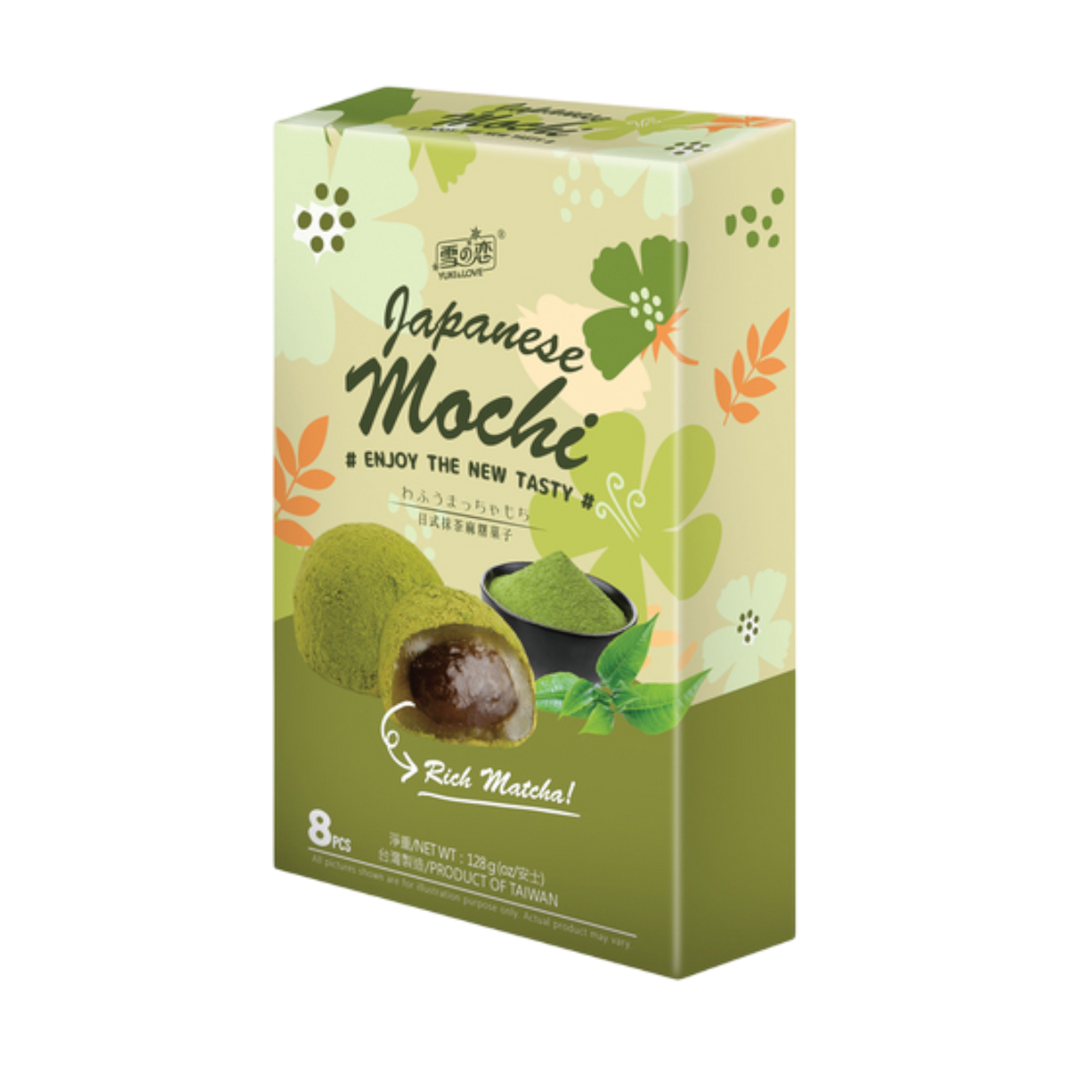Yuki & Love Mochi Reiskuchen Matcha 128g